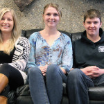 Laura Sytnyk (l to r), Charlee McLaughlin-Ventnor and Donovan Hickson earned first place in this year’s agribusiness plan challenge at Assiniboine Community College.