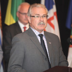 Former federal agriculture minister, Gerry Ritz, at an announcement in 2015.