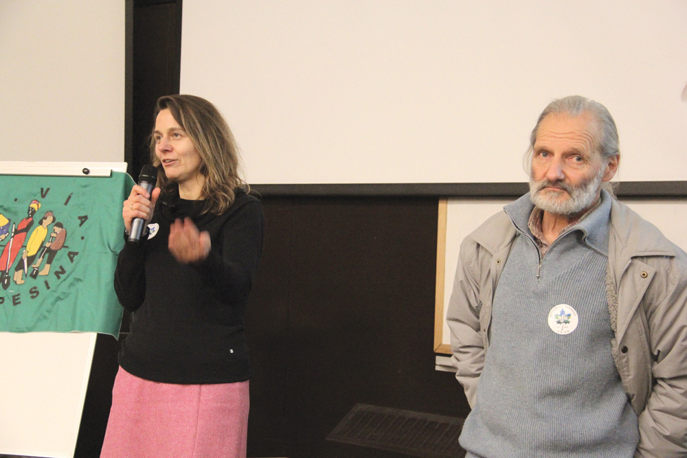 Claudia Schievelbein and Guy Kastler spoke about Europe’s experience with UPOV ’91 at the University of Manitoba Feb. 22 at a meeting organized by the National Farmers Union with funding from Growing Forward 2 and Interlake Forage Seeds Ltd. Schievelbein is an organic farmer and farm reporter in Germany. Kastler is an organic farmer in France and advocate for farm-saved seed.