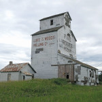 A grain elevator at Harmsworth, on the CP Rocanville Subdivision in the Rural Municipality of Wallace, was built by W. W. King for the Lake of the Woods Milling Company of Winnipeg in 1910. It was sold to Manitoba Pool Elevators in 1960 and operated by the McAuley Pool Association until it was sold to private interests in 1963. It appears to have stood abandoned for a number of years. 
