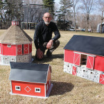 Retired East St. Paul businessman John Ness builds replica barns and children’s toy barns as a hobby. The octagonal barn is a replica of a rare eight-sided barn still standing near Bethany, Manitoba.