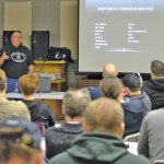 North Dakota producer, Gabe Brown spoke on cover crops and soil health strategies at the Ducks Unlimited grazing club event  in Lenore on April 6.