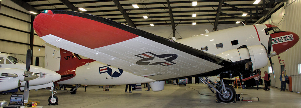 On board the DC-3 is an instrument similar to one on NASA’s Soil Moisture Active Passive (SMAP) space satellite launched in 2015.
