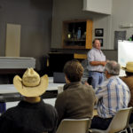 South African holistic management specialist, Ian Mitchell-Innes from South Africa, discussed management tactics with a group of Manitoba producers in Lenore on July 12.