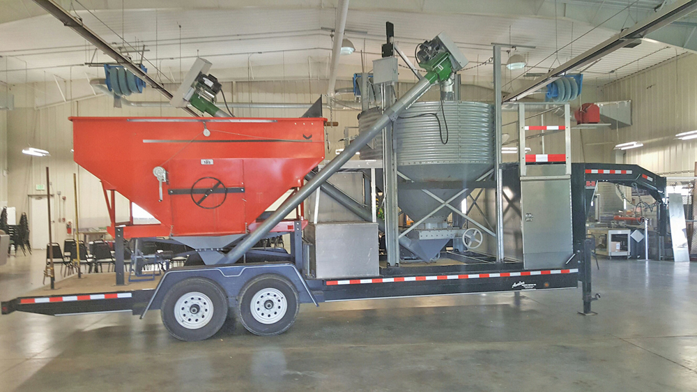 This isn’t an exact replica but an example of the kinds of mobile units already in use in the U.S. offering farmers farm safety education on the dangers of grain entrapment.
