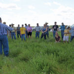 Larry Wagner, a Virden-area producer discusses his management strategies in a pasture on his operation last summer.