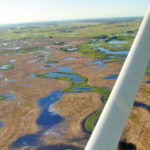 Farmers fear a replay of past springs with unseeded acres, as seen in this aerial photo taken in 2014 near Souris, Man.
