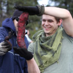 Students at Assiniboine Community College’s horticulture production and sustainable food systems program harvested sweet potatoes in October. 