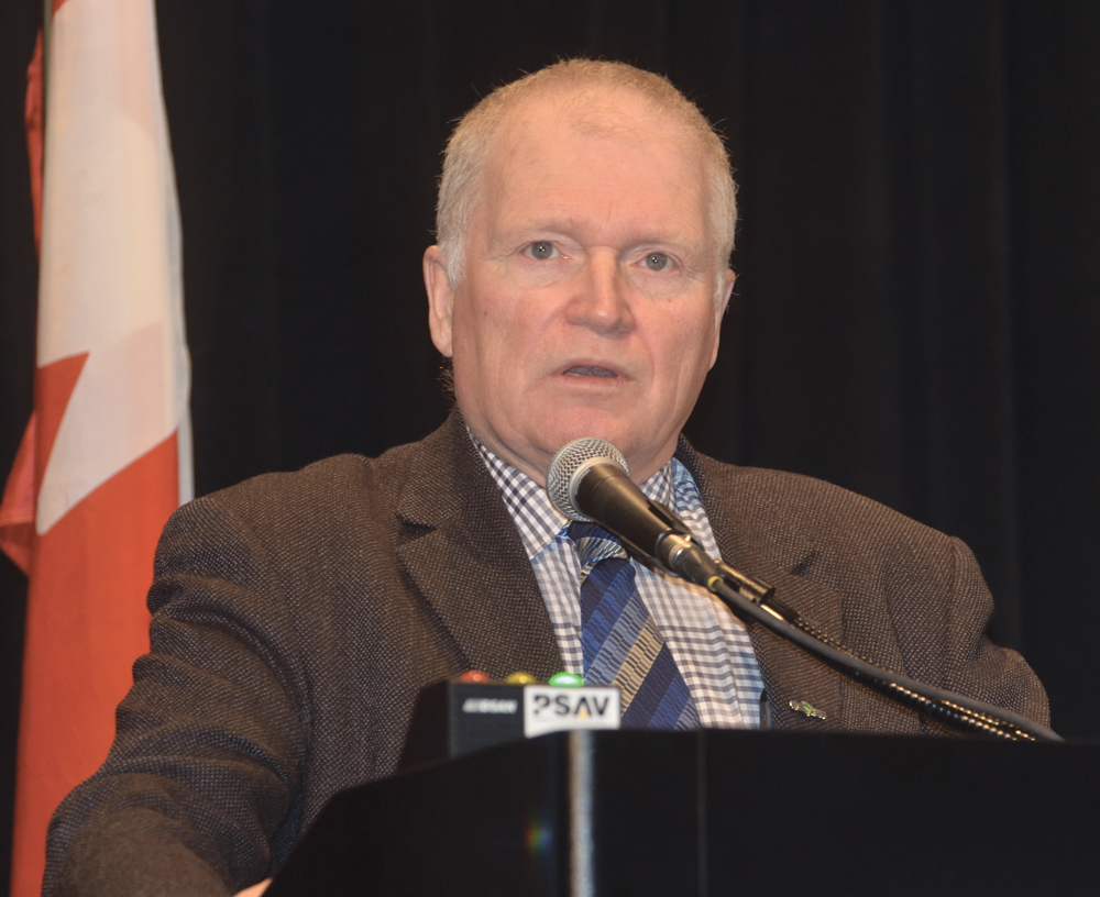 Ron Bonnett, president of the Canadian Federation of Agriculture spoke at the Canadian Forage and Grassland Association’s annual conference in Winnipeg on Nov. 14.