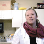 Heather Hill explains the use of yellow pea flour at Cigi.