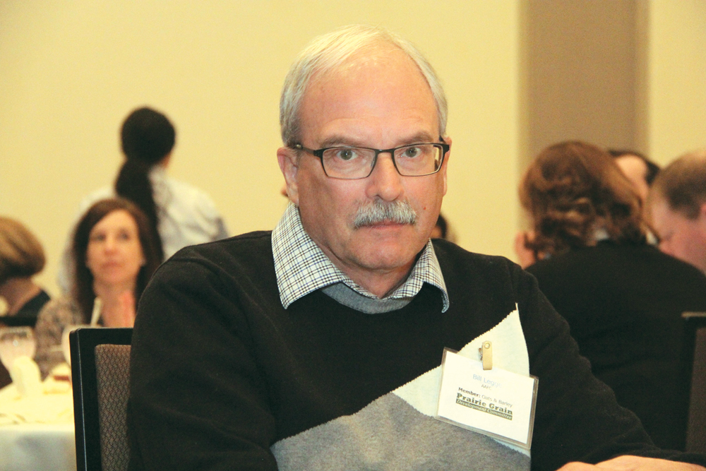 Bill Legg, a veteran barley breeder at Agriculture and Agri-Food Canada’s Brandon Research Centre, is retiring soon. His work was recognized by the Prairie Grain Development Committee March 1 in Winnipeg.