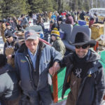Event organizers Steve Novalkowski (l) of Grandview and Clint Marzoeff of Inglis were all smiles with the attendance and weather for the 20th RMNP sleigh ride.