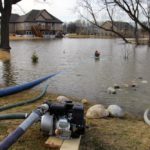 Homeowners in Carman were sandbagged last Sunday in anticipation of rising flood waters due to ice jams along the Boyne River.