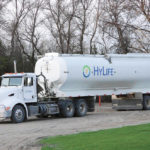 A HyLife truck sits by the company’s current office in Killarney. The community will soon be home to HyLife’s newest feed mill.