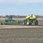 Spring seeding is ramping up in Manitoba as farmers still have no good answers on what to plant. Rosebank Farms was seeding wheat west of Miami April 29. Moist soil conditions saw little dust flying. Field activity was expected to build this week if the weather continued to co-operate.
