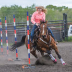 Jenna McNabb of Esterhazy, Sask. tipped one pole but still had a great time.