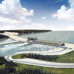 Manitoba continues to invest in hydroelectricity, such as the proposed Conawapa generating station, seen here in a Manitoba Hydro rendering.