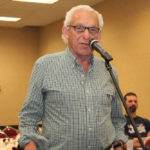 Lowe Farm farmer Butch Harder expressed concerns about changes to KAP’s checkoff legislation at KAP’s advisory council meeting in Brandon July 13.