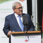 Agriculture Minister Lawrence MacAulay speaks during an event at the University of Manitoba.