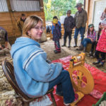 Rebbeca Schueler of Minnedosa showcased spinning techniques, while John Lewis of Elkhorn demonstrated how to shear a sheep.