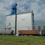 A 60,000-bushel wooden elevator was constructed between 1951 and 1952 at Jordan siding, in the RM of Roland, by Manitoba Pool, replacing a 40-year-old elevator at the site. A crib annex completed in 1960 increased its capacity to 133,500 bushels. Closed in July 1996, the elevator was sold to the newly founded Delmar Commodities of Winkler. The firm replaced the elevator’s spouts and established a soybean-crushing facility at the site. The adjacent railway line was closed in 2006.