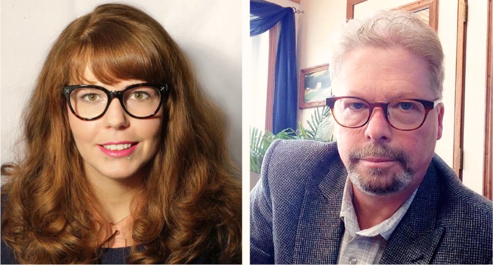 Shannon VanRaes (l) and Allan Dawson.
