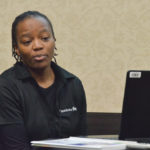 Manitoba Agriculture’s Khosi Mashinini leads attendees through hiring and employee retention tips during the Manitoba Farm Women’s Conference in Brandon Nov. 19-21.