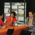 Tammie Myers (l to r), Tess Lelond, Grace Melvin and Melvin’s mother, share discussion on various topics.