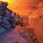 A worker checks mining equipment at the Potash Corporation of Saskatchewan’s Lanigan mine.
