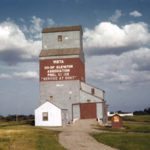A 30,000-bushel grain elevator at Vista, on Highway 45 east of Rossburn, was built by Manitoba Pool Elevators in 1940 for a local co-operative association. Two steel tanks were built beside it in 1964 and, in July 1968, the facility was closed then, a few months later, sold to United Grain Growers, becoming UGG’s second elevator at the site. UGG also bought the residence used by the Pool managers. Both elevators have since been removed from the site.