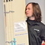 Manitoba Agriculture agri-ecosystems specialist Mitchell Timmerman demonstrates hydrology across soil types as part of a soil fertility update in Brandon Jan. 30-31.