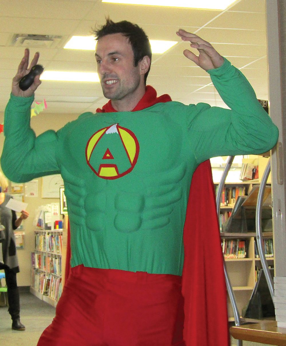 Jamie McDonald, a.k.a. Adventureman, urges everyone to find the superhero within themselves.
