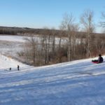 Tobogganing at Spruce Woods Provincial Park.