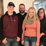 The Carson family (l to r): Cody, Neil, Carly-Jo and Denise.
