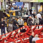 Potato Production Days attendees wander the floor of the trade show at Brandon’s Keystone Centre Jan. 23-25.  PHOTO: ALEXIS STOCKFORD