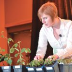 Jeanette Gaultier, BASF senior technical service specialist, explores variety selection and soybean management during the 2018 BASF Knowledge Harvest
in Brandon.