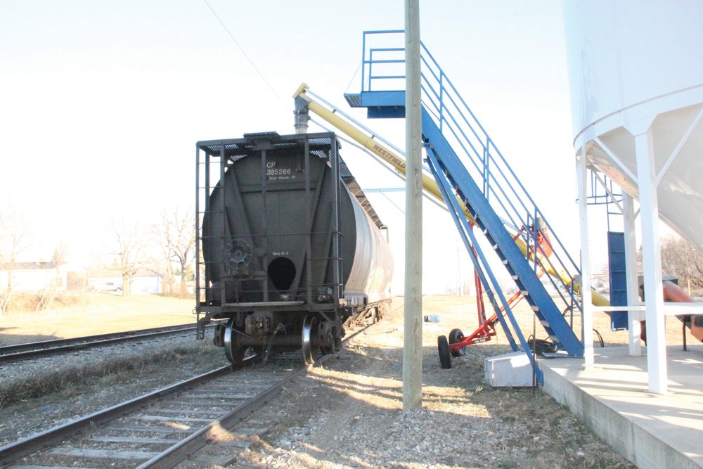 Producer car loading at Darlingford, Man. Canadian Grain Commission statistics show producer car numbers  have been declining. The National Farmers Union wants changes to protect and enhance producer cars.