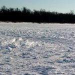 Red River snow cover north of Winnipeg on March 11, 2018.