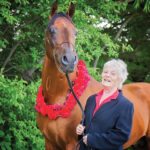 Empres and his owner Prue Critchley of Bartongate Arabians, Morgans & Morabs.