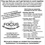 Farmers “focus” on working together