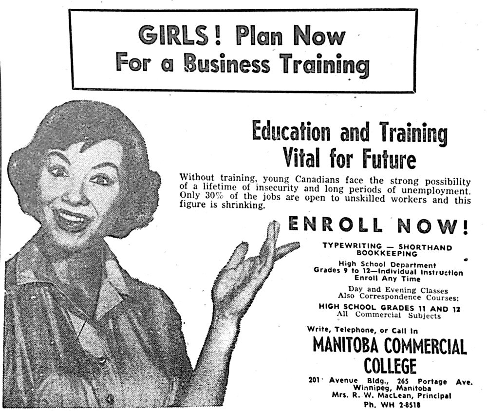 Young men for management… girls for typing?