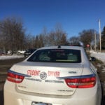Cars are well marked to alert others of a novice driver.