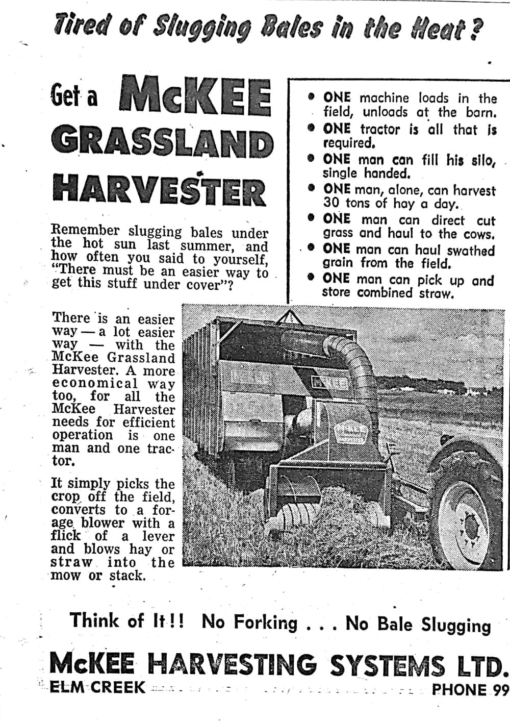 Tired of forking bales in the heat?