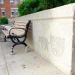 One of a series of “Founders Parks” stands in Minnedosa’s downtown, each with an informative plaque recognizing the town’s founders.