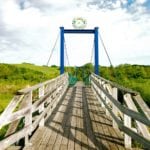 Minnedosa’s trails make a stop at the town’s swinging bridge.
