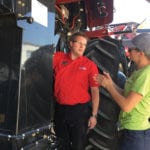 Clinic attendees get into the fine details of combines during a July 13 clinic in Neepawa.