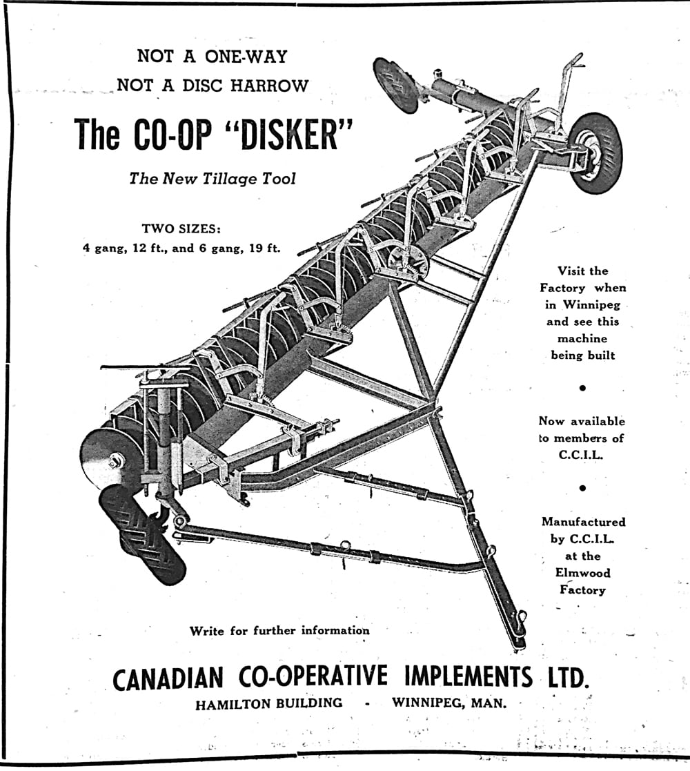 Co-op “Disker,” the new tillage tool