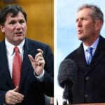 Dominic LeBlanc (l) speaks during Question Period in the House of Commons on Parliament Hill in a file photo from 2015. He’s offering Manitoba Premier Brian Pallister an opportunity to restore the province’s carbon tax proposal that he scrapped earlier this month.