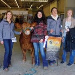 Cassidy Elder (l to r), Fawn Jackson, Erin Jackson, Heidi Nicholls, Tomina Jackson and Ella Marzoff pose after winning the 2018 Ag Ex Little Lady Classic.