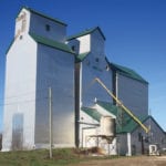 One of only two surviving elevators in the RM of Rhineland, the former Manitoba Pool elevator at Gretna was built in 1950. Its 50,000-bushel capacity was enlarged in 1967 with a new crib annex with room for another 70,000 bushels. Still more space was acquired through the Pool purchase of Federal Grain elevators in 1972, and the conversion of its elevator into a second annex. The railway line between Altona and Gretna was threatened with closure in the early 1980s but, after public outcry, it was saved and upgraded in 1985. It would prove a temporary reprieve. CPR abandoned the line on July 31, 1996, prompting the elevator to close the same day. It was later sold and used for private grain storage.